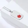Collar con Insignia Médica Militar Colgante con Logo del Día Internacional de la Enfermería Acero Inoxidable Regalo Joyería Grabada Accesorio Cadena Geométrica