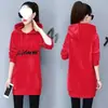 Outono/Inverno 2026 Novo Estilo Coreano Solto Com Pelúcia Espessada Moletom com Capuz Feminino Comprimento Médio Manga Longa Com Capuz Parte de Cima em Fleece Dupla Face