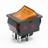 Interruptor Kcd4 em Forma de Barco com Luz, Duas Velocidades, Três Velocidades, Quatro Pinos, Seis Pinos, Interruptor Basculante, Forma de Barco, Dupla Via, Dupla Polaridade 20A