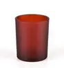 Portavelas 7084 200ml Portavelas de Vidrio con Tapa Boca Ancha Recipiente para Velas de Aromaterapia Frasco Botella de Spray Escarchado
