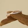 Anillo doble entrelazado de plata de ley S925 Beianna, anillo bicolor para mujer con diseño de personalidad, temperamento de moda, anillo de diamantes brillantes microincrustados