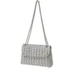 Bolso de Noche Transfronterizo 2024 Nuevo Totalmente Incrustado con Diamantes Bolso de Mano Brillante con Cadena de Alta Gama Bolso de Noche Bolso de Hombro de Moda