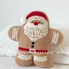 Cojín de sofá de dibujos animados para sala de estar, almohada, regalo del festival de Navidad, decoración de ambiente de felpa, cojín de respaldo de Año Nuevo