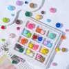 Acrílico Colorido Dopamina Agujero Recto Cuentas Redondas Hechas a Mano Material DIY Pulsera Collar Accesorios para Ensartar Cuentas Sueltas
