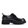 Sapatos de couro estilo coreano para primavera e verão, com dedo grande, para negócios, couro, sola grossa, calçados casuais da moda britânica para homens, sandálias masculinas
