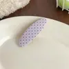 Pinza para el Cabello Ovalada Forma de Gota de Agua Tela de Lunares Estilo Coreano Pinzas para el Cabello de Color Sólido para Flequillo Lateral Pinza de Presión Pasador Accesorios para el Cabello Pin BB para Mujer