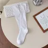 Meias Finas Longas Brancas Estilo Ballet JK Emagrecedoras para Mulheres, Estilo Japonês Primavera e Verão Malha Furada Respirável Finas para Panturrilha