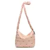 Bolsa de grande capacidade feminina 2024 novo estilo coreano nicho viajante arco faculdade estudante classe bolsa de ombro bolsa crossbody