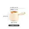 Olla de Cerámica Blanca para Té en Estufa de Cerramiento Tetera de Leche para Té Olla para Hervir Agua Olla Lateral para Hervir Agua
