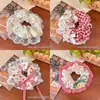 Goma para el pelo de alta gama estilo coreano para mujer, scrunchie con lazo de encaje, cuerda para moño de pelo linda, accesorio para el pelo versátil
