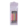 Arte de uñas bolígrafo de taladro de silicona doble multicolor tubo de taladro bolígrafo de goma de silicona taladro bolígrafo para repujar fabricantes personalizado