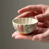 Taza de Pétalo de Crisantemo de Cerámica Hecha a Mano Miyan, Crisantemo Pintado a Mano, Taza Maestra de Uso Personal, Taza para Invitados del Hogar, Taza Individual para Juego de Té Kung Fu