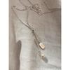 Plata de Ley S925 Mismo Estilo Perla Cuadrado Pequeño Marca Cadena de Clavícula Deslizante para Mujer Lujo Ligero Nicho Elegante Cadena para el Cuello con Deslizador