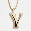 Europa y Estados Unidos gran INS metal viento 26 capital letra inglesa colgante collar largo para hombres y mujeres