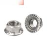 Porca flange sextavada 304 aço inoxidável 316/201 com porca dentada tampa de rosca antiderrapante M3M4M5M6M8-M20