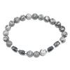 Moda Transfronteriza Pulsera para Hombre Ojo de Tigre Rojo 8mm Geométrica Mina de Hierro Roja Pulsera Jade Imán Más Vendida Piedra Bilis Negra