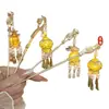 Horquilla de linterna de borla brillante para niños del Festival de Medio Otoño, moño de estilo antiguo, accesorio para el cabello de palacio del Lago Oeste para niñas