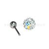 F136 Aleación de Titanio Aliento de Bebé Bola de Diamantes Uña para el Hueso de la Oreja Genuina Estrella de Cinco Puntas Uña para la Oreja Cierre de Rosca Joyería Diamante de Cristal