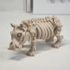 Esqueleto Super Móvel Modelo de Animal Africano Elefante Rinoceronte Girafa Brinquedo de Impressão 3D Decoração de Mesa Ornamento