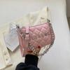 Bolso Pequeño de Alta Gama para Mujer Primavera y Verano 2023 Nueva Moda Bolso Cruzado para Mujer Explosivo Cadena Rómbica Hombro Bolso Cuadrado Pequeño