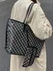 Lao Hua Luxo Leve 2026 Novo Estilo Europeu e Americano Moda Padrão Dente de Cão Sacola de Compras Bolsa Tote de Grande Capacidade Bolsa de Ombro Único para Mulheres