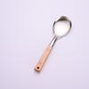 Cuchara para sopa de acero inoxidable directo con mango de madera, juego de utensilios de cocina, colador, espátula para freír, suministros de cocina para el hogar