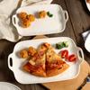 Plato llano de estilo europeo para el hogar, plato para pizza, plato para bistec, plato para pasta, plato para ensalada binaural, dim sum, plato occidental, vajilla de cerámica