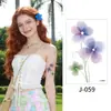 Pequeñas Pegatinas de Tatuaje Serie de Flores Acuarela Fresca Fotografía de Disfraces Impermeables Sudor Duraderas para Muñeca y Tobillo