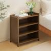 Ins Mesa de cabeceira simples moderna original madeira cor creme estilo pequeno armário de arrumação de armário de armazenamento de quarto doméstico