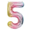 Versión Americana Globo Digital de Película de Aluminio de 32 pulgadas Empaquetado Individualmente Decoración de Fiesta de Cumpleaños Arreglo Globo Inflable de Papel de Aluminio Degradado