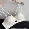 Brilhante e adorável; Fio perolado roupa íntima plissada feminina seios pequenos com bojo para mostrar busto grande, suporte superior e sustentação, sutiã de costas bonitas para flacidez