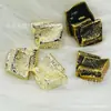 Botón metálico de alta gama hebilla de forma especial irregular hebilla decorativa hebilla cosida a mano cabeza con forma de piedra artificial Chaqueta de mezclilla moda retro