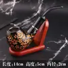 Negro Colorido Pipa Circulación Limpieza Filtro Bolsa Tabaco Seco Pipa Seca Personalizada Creativa Baquelita Para Hombre Cf5513