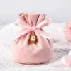 Bolsa de Dulces de Terciopelo Creativa para Boda, Franela, Caja de Dulces de Boda Europea, Caja de Dulces para Regalo a Mano, Bolsa de Regalo al por Mayor