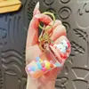 Llavero Creativo de Sanrio de Té de Burbujas con Cuentas Infundidas en Aceite, Botella Linda de Arena Líquida de Dibujos Animados, Colgante para Bolso de Niña Regalo
