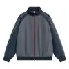Jaqueta Masculina Nova Outono 2026 com Gola Alta, Moda Tendência Modelagem Solta Tamanho Grande Casaco Casual para Homens