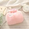Bolsa de agua caliente de peluche linda de PVC para llenar de agua, doble bolsa de agua caliente para manos, tesoro cálido, tesoro para calentar manos, bolsa para calentar el vientre, compresa caliente para el vientre