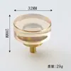 Fornecimento de fábrica puxador de cristal ferragens para móveis gaveta porta de armário porta de guarda-roupa transparente puxador de furo único atacado