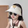 Bonito Sombrero de Sol de Oso para Niños Verano Protección Solar Sombrero de Sol para Exteriores Protección UV para Bebés y Niños Gorra Superior Transpirable