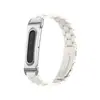 Adecuado para Google Fitbit Air, marco de reloj de metal de lujo con correa de reloj de metal de bucle sólido de tres eslabones