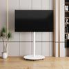 Soporte de piso para TV giratorio horizontal y vertical, carro móvil con ruedas, pantalla de proyección, soporte universal para pantalla vertical