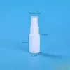 Botella rociadora blanca a prueba de luz 10 20 30 100 ml atomizador fino plástico botella rociadora pequeña PE botella dispensadora de líquido de alcohol