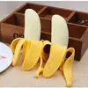 Brinquedo de Banana Descascada Simulada para Crianças Alívio de Estresse Criativo Brinquedo de Apertar Rebote Lento Pegadinha Alívio de Estresse Brinquedo de Fruta
