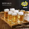 Copos de Água de Vidro Atacado com Alças para Escritórios, Casas de Chá, Copos Resistentes a Altas Temperaturas para Infusão de Chá, Copos de Cerveja, Copos de Chá com Impressão de Logo