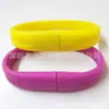 Al por mayor pulsera unidad USB 8G cinta de silicona memoria flash USB 16g pulsera de moda unidad USB 32G pulsera de silicona para muñeca