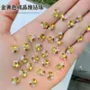Acessórios de Nail Art Bola de Diamante Empilhada Dourada Outono e Inverno Diamante Empilhado Acabado Diamante de Nail Art de Alta Qualidade Quadrado Gordo Octogonal Branqueamento Diamante de Nail Art Diamante