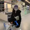 Chamarra con Capucha Sudadera Americana Cárdigan de Primavera y Otoño Ropa de Trabajo Versátil Diaria Top Holgado Perezoso Chaqueta Ins