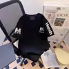 Camiseta impresa de manga corta estilo callejero americano de moda para hombres y mujeres, jersey de cuello redondo de peso pesado con diseño único, top de manga corta, estilo ins