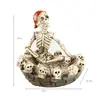 Cenicero Calavera Personalidad Decoración del Hogar Calavera de Resina Decoración de Personalidad Regalo de Halloween Calavera