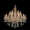 Lustre de Cristal para Sala de Estar Europeia Casa de Luxo Hotel Restaurante Lâmpada Atmosférica para Casa Quarto Estudo Lâmpada de Vela LED